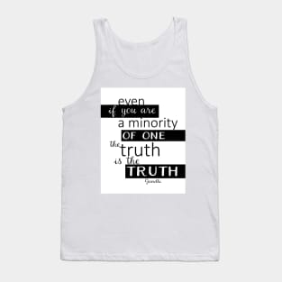 The Truth Gandhi Quote Typography Design Tank Top